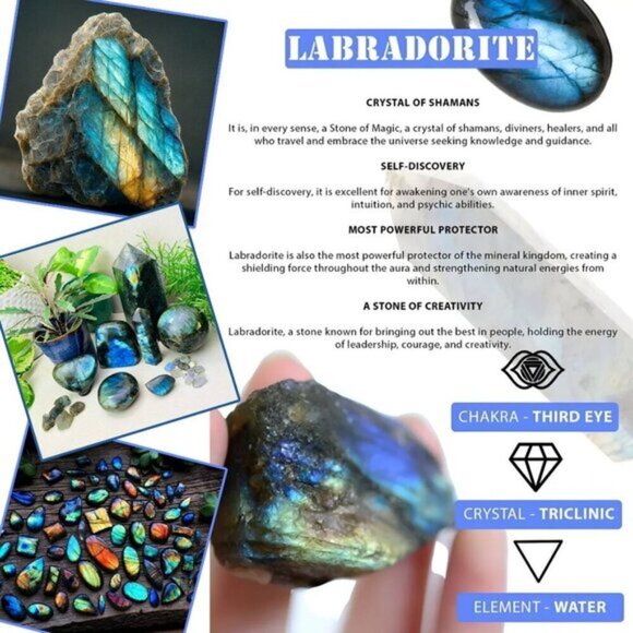 Tree of Life ✦ Wire Wrapped Necklace ✦ Purple Fire Labradorite w/ Copper 2.76" - Picture 9 of 11